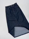 522 A-line denim long skirt