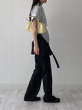 Paper Unbalanced Strap Short Sleeve Blouse