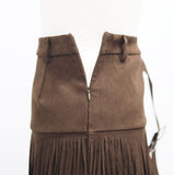 Dear Suede Tassel Belt Skirt