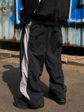 Side Zipper Nylon String Pants
