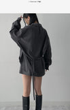 Powder Two-Way Belted Loose-Fit Shirt