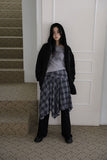 Check layered skirt