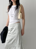 Dot Crease Mermaid Midi Skirt