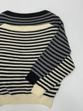 [Tie Set] Striped Boat Neck Knit