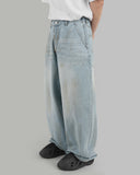 Dirty denim balloon jeans
