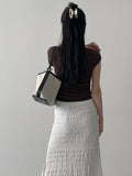 One Slit Mermaid Long Skirt