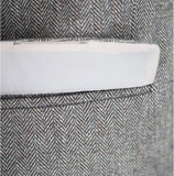 Jute Herringbone Over Fit Wool Jacket