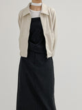 Raglan suede short blouson