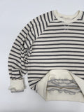 Stripe Raglan Loose Fit Sweatshirt