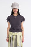 Slub Layered Crop Tee