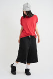 Rough-cut Bermuda shorts