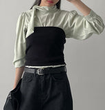 Eri Knit Layered Tube Top