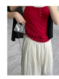 Frill Layered Knit Sleeveless