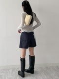 Shirred halterneck layered T-shirt