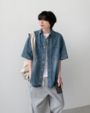 Leteon Denim Half Shirt