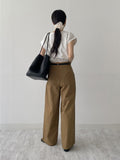 Banding Crop Short Sleeve Blouse