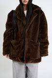 Noire soft fur coat