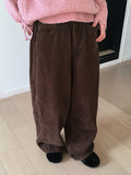 Hackett Side Folding Pintuck Corduroy Long Wide Pants