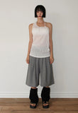 LINEN STRAP HALTER TOP