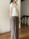 Elo Summer Fabric Banding Long Wide Pants