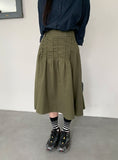 Dekin Shirring Banding Midi Skirt