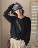 Royge Layered Henley Neck Long Sleeve T-shirt