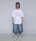 Pink Painting Big Bear Smile Short Sleeve Tee