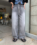 Combi Washing Wide Denim Pants