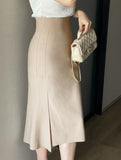 Wender Basic Slit Mermaid Banding Skirt