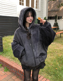 Philly Mink Fur Reversible Hooded Jumper