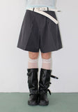 CLASSIC TWO-TUCK HALF SLACKS