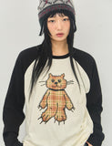 CHECK CAT Vintage Raglan Long Sleeve T-Shirt