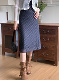 Bullring Western Diagonal Stripe Midi Skirt