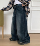 Porui Washing Wide Denim Pants