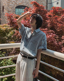 Danish Roll Up Half Denim Shirt