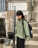 [unisex] Hakkui round over knit sweatshirt