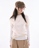 Viola wrinkle see-through T-shirt
