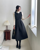 Aviel Quilted Flared Long One Piece
