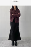 [FW/Hidden Banding] Shirring Mermaid Long Skirt