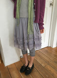 Mimi Stripe Layered Three Quarter Leggings Pants