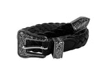 Western slim mesh belt