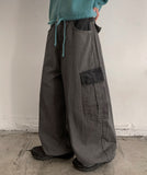 Raoni corduroy color matching cargo bijo wide pants