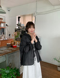 Pentle Summer Stripe See-through Hood Shirt