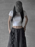 Silly embroidery crop tee