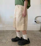 [unisex] Melco Banding Carpender Washing Bermuda Cotton Pants