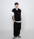 Heart Board Embroidery Knit Vest