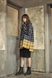 Heavy Overfit Check Colorblock Shirt