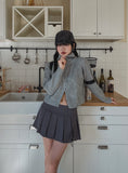 High-Neck Two-Way Knit Zip-Up