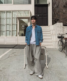 Luffy 23-embroidered wide sweatpants