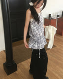 Stur Check String Layered One Piece Sleeveless